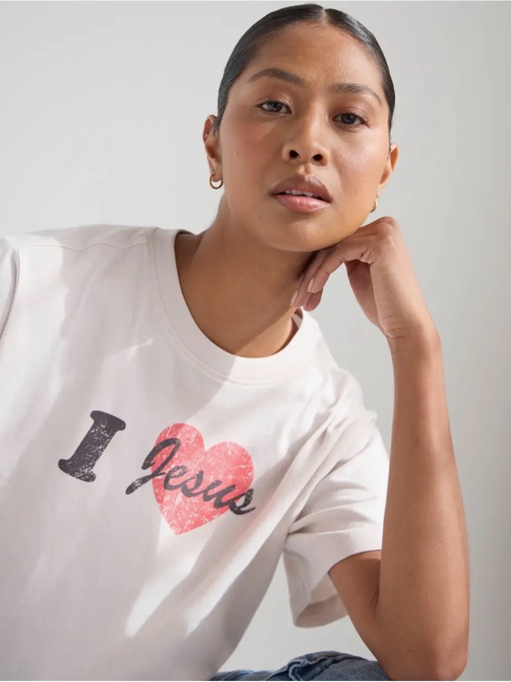 I Heart Jesus Short Sleeve Tee - White
